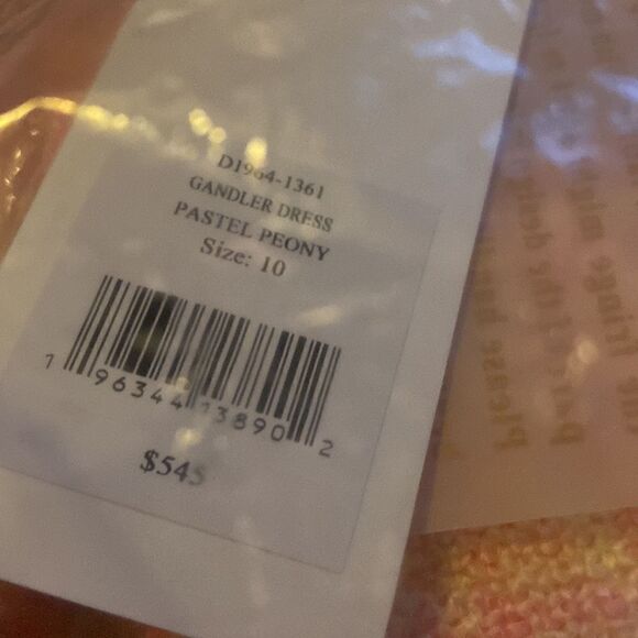 Love Shack Fancy Pink Tweed Gandler Dress Bows down back SIZE 10 - Picture 4 of 4